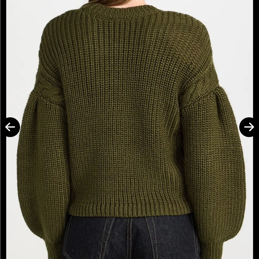 Cinq a Sept Green Winter Sweater - Picture 2 of 6